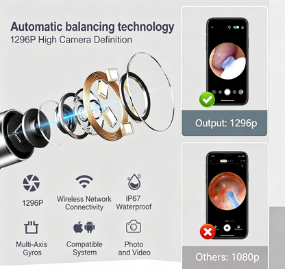 👂 Smart Visual Ear Cleaner with HD Camera 📷 | WiFi Ear Wax Removal Tool with LED Light & Waterproof Design