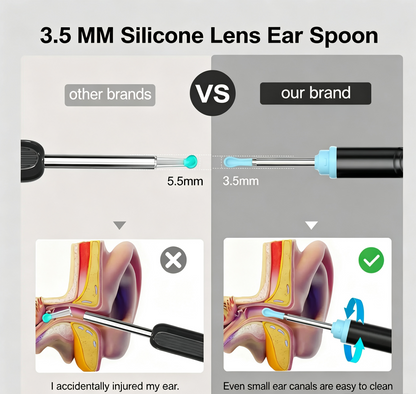 👂 Smart Visual Ear Cleaner with HD Camera 📷 | WiFi Ear Wax Removal Tool with LED Light & Waterproof Design