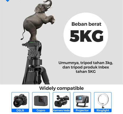 📸 Professional DSLR Camera Tripod Kit 🎥 | Portable Travel Stand with Phone Holder, Bluetooth Remote & Carry Bag