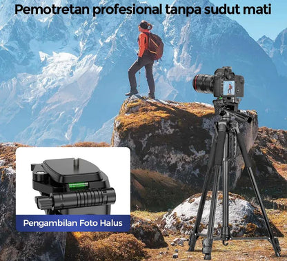 📸 Professional DSLR Camera Tripod Kit 🎥 | Portable Travel Stand with Phone Holder, Bluetooth Remote & Carry Bag