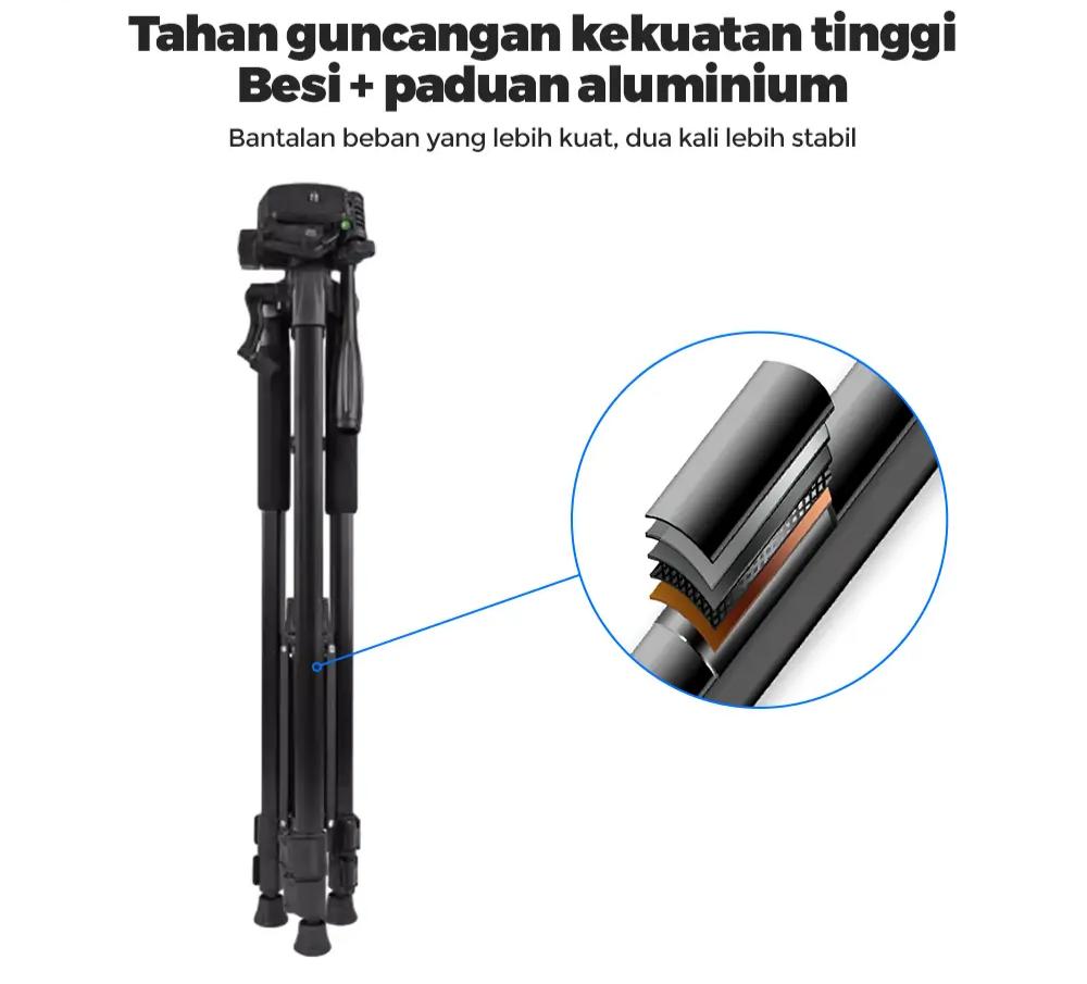📸 Professional DSLR Camera Tripod Kit 🎥 | Portable Travel Stand with Phone Holder, Bluetooth Remote & Carry Bag