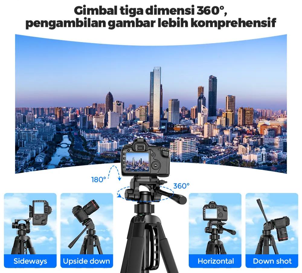 📸 Professional DSLR Camera Tripod Kit 🎥 | Portable Travel Stand with Phone Holder, Bluetooth Remote & Carry Bag