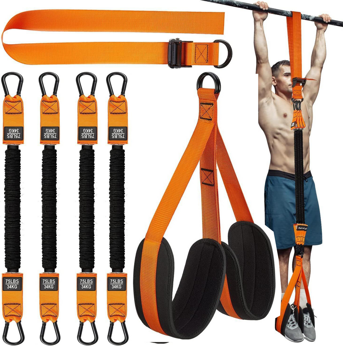 💪 Heavy-duty Pull Up Workout Band | Adjustable Workout & Strength Training Band