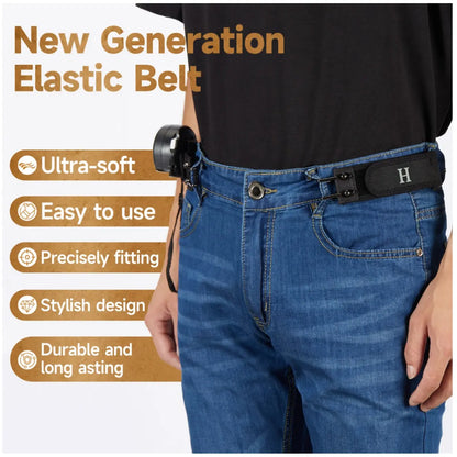 ✨ Invisible No-Buckle Belt | Elastic Stretch Belt for Men & Women – 2 Pack