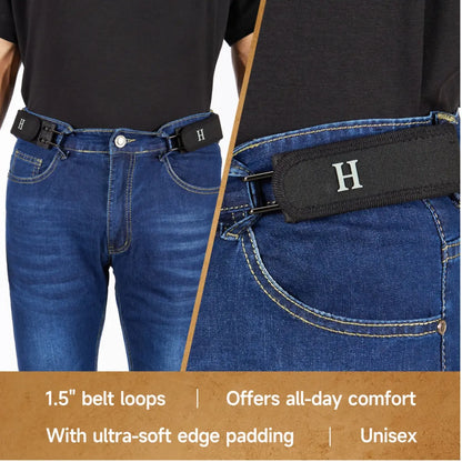 ✨ Invisible No-Buckle Belt | Elastic Stretch Belt for Men & Women – 2 Pack