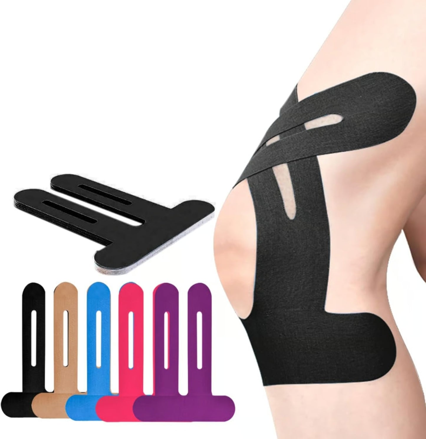 🔥 Pre-cut Kinesiology Tape for Knees | Provides comfortable support for sports and daily activities